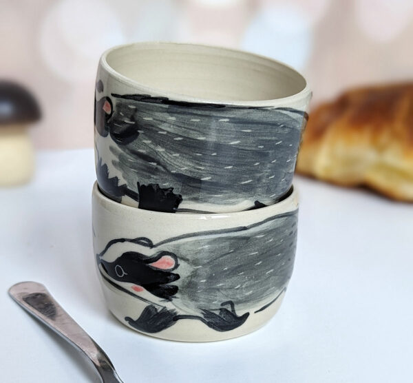 stoneware tumbler badger