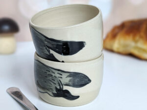 stoneware tumbler badger