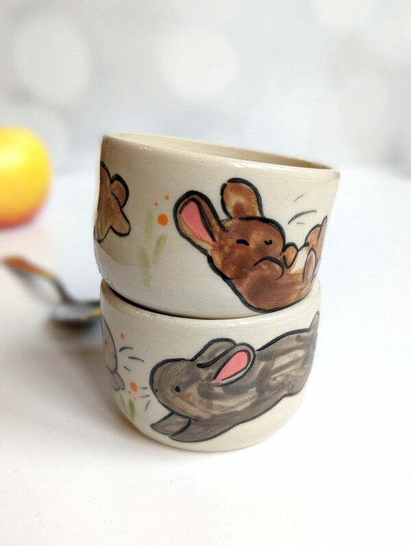 stoneware tumbler pygmy bunny