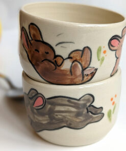 stoneware tumbler pygmy bunny