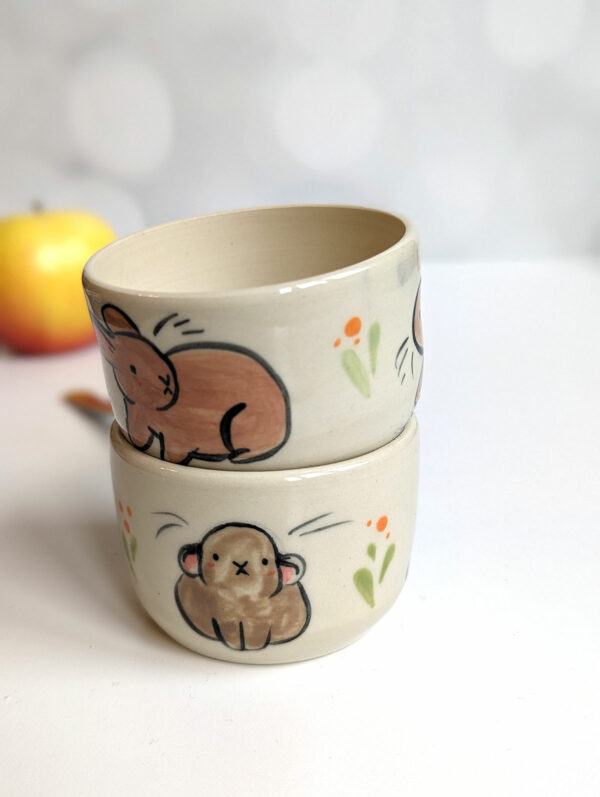 stoneware tumbler pygmy bunny