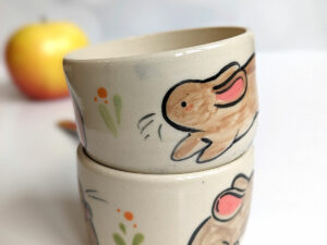 stoneware tumbler pygmy bunny