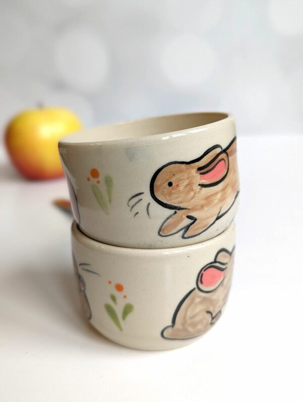 stoneware tumbler pygmy bunny