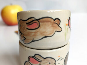 stoneware tumbler pygmy bunny