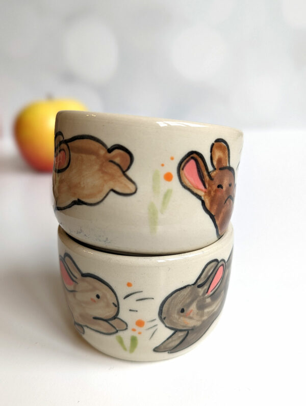 stoneware tumbler pygmy bunny