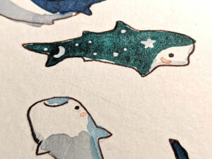 65 whale sharks painting