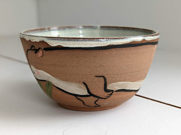 cute otter bowl handmade kness