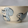 handmade bowl grey squirrels