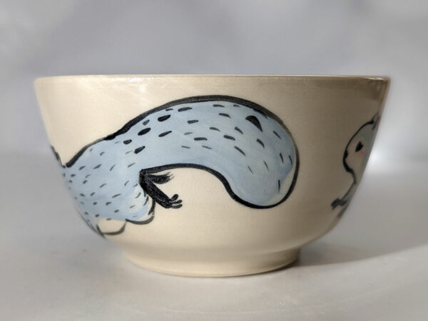 handmade bowl grey squirrels