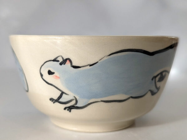 handmade bowl grey squirrels