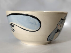 handmade bowl grey squirrels