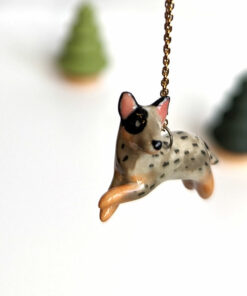 pet portrait necklace : a texas blue heeler dog portrait