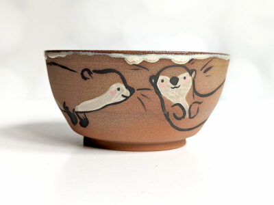 Stoneware Bowl - Red- Otter - Image 5