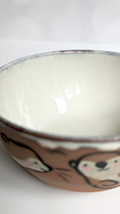 Stoneware Bowl - Red- Otter - Image 7