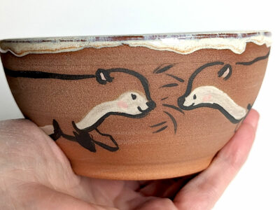 Stoneware Bowl - Red- Otter - Image 14