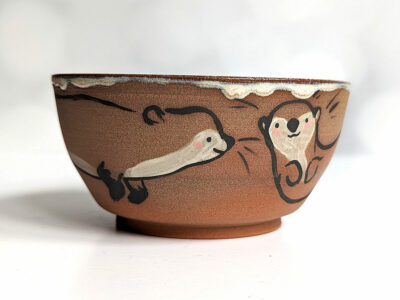 Stoneware Bowl - Red- Otter