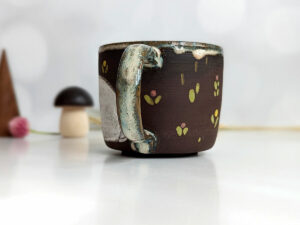 black stoneware mug BUNNY