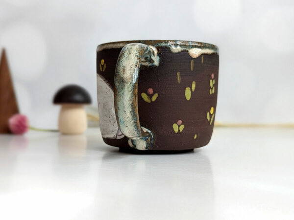 black stoneware mug BUNNY