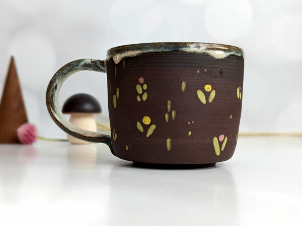 black stoneware mug BUNNY