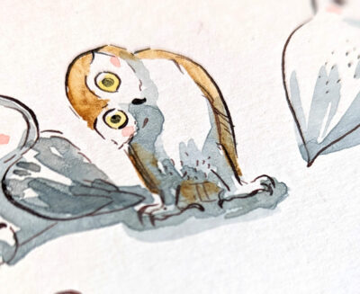 37 Owls Original Watercolor - Image 8