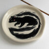 skunk spoon rest cute handmade kness