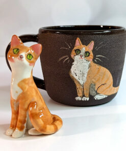 Cat Figurine and Mug - Finn