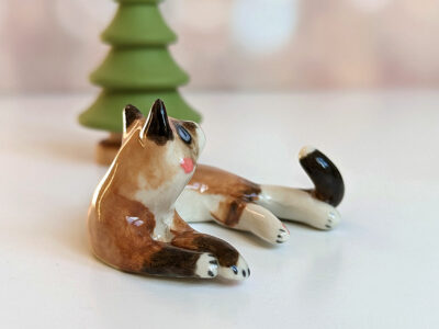 Cat Figurine and Dog Dish - Image 9