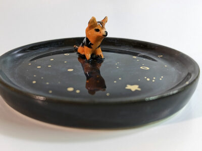 Cat Figurine and Dog Dish - Image 4