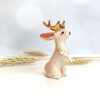 jackalope figurine with golden antlers