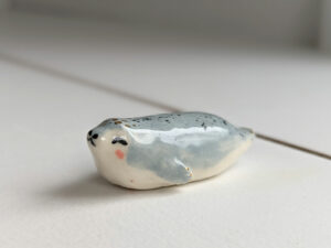 cutest porcelain seal figurine