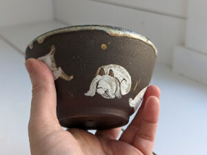 cute goat kids handmade bowl made in canada - kness