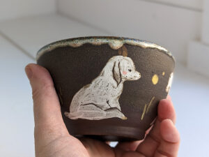 cute goat kids handmade bowl made in canada - kness