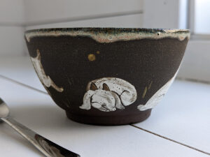 cute goat kids handmade bowl made in canada - kness