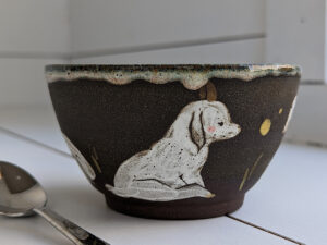 cute goat kids handmade bowl made in canada - kness