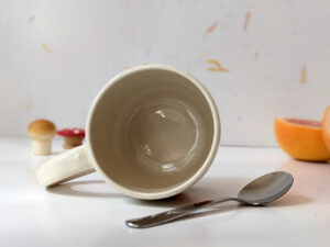 cute red fox family handmade ceramic mug