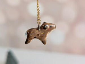 capybara porcelain pendant