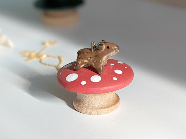 capybara porcelain pendant