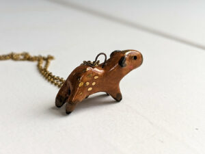 cute capybara pendant porcelain handmade