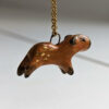 cute capybara pendant porcelain handmade