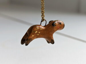 cute capybara pendant porcelain handmade