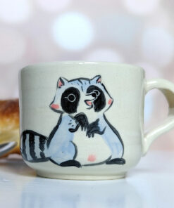 espresso cup raccoon