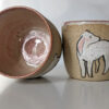 goat kid cup with pink glaze