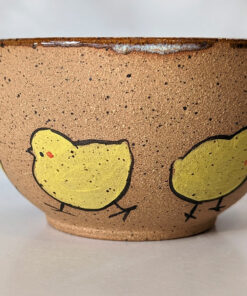 stoneware bowl chicken and chicks