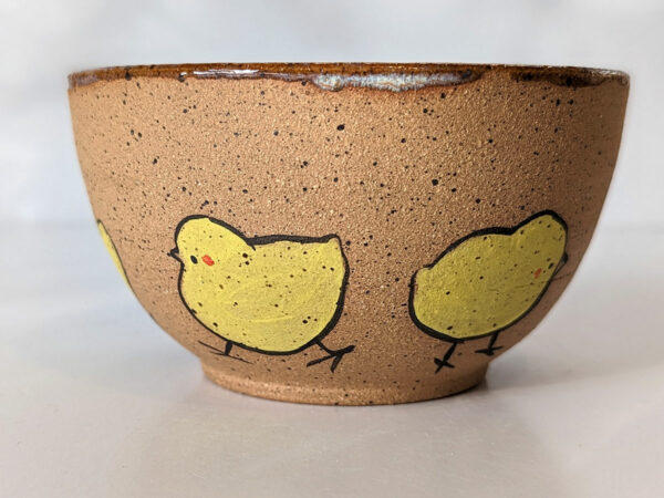 stoneware bowl chicken and chicks