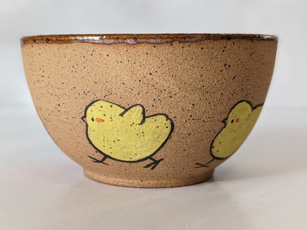 stoneware bowl chicken and chicks