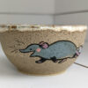 CUTE SHREW FAMILY BOWL HANDMADE BY KNESS