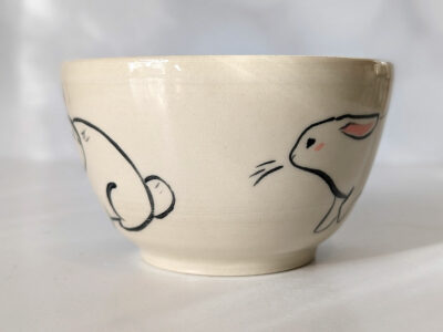 white bunnies bowl
