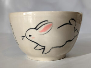 white bunnies bowl