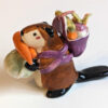 cute beaver holding vegetables figurine porcelain kness