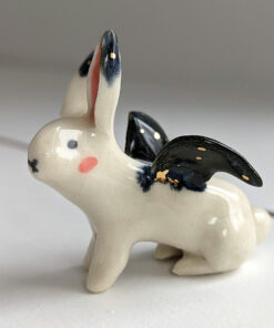 porcelain figurine winged bunny